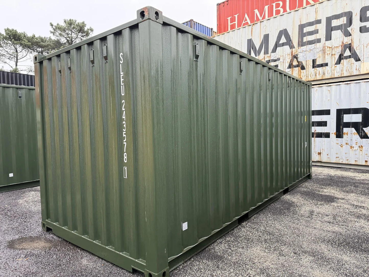 Contentor Marítimo 20 pés (6m) DVM Verde – Novo/1Viagem