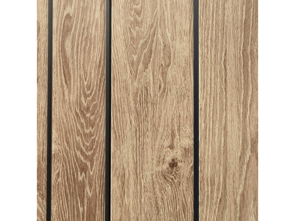 Hoggar – Caseta de Resina Jardín 6,41m2 - Suelo – Ventana – Efecto Madera Premium - Doble Puerta Amplia – Protección UV e Impermeable – Cierre con Pasador