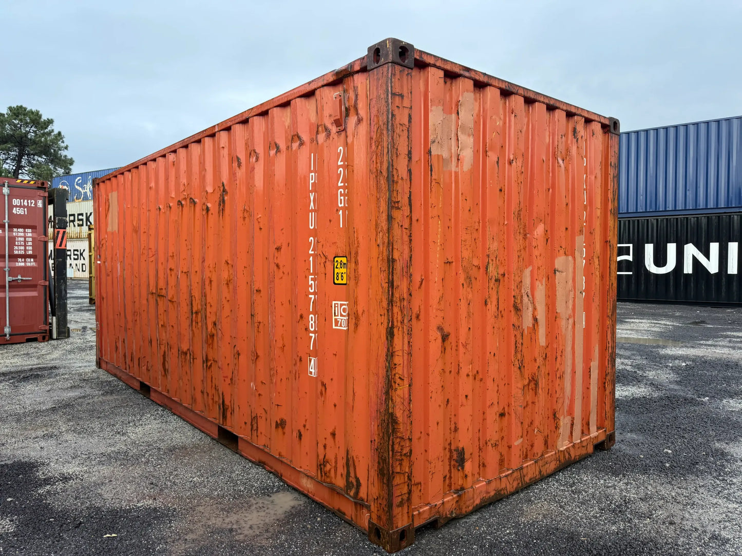 Contentor Marítimo 20 pés (6m) RDV Vermelho – Usado