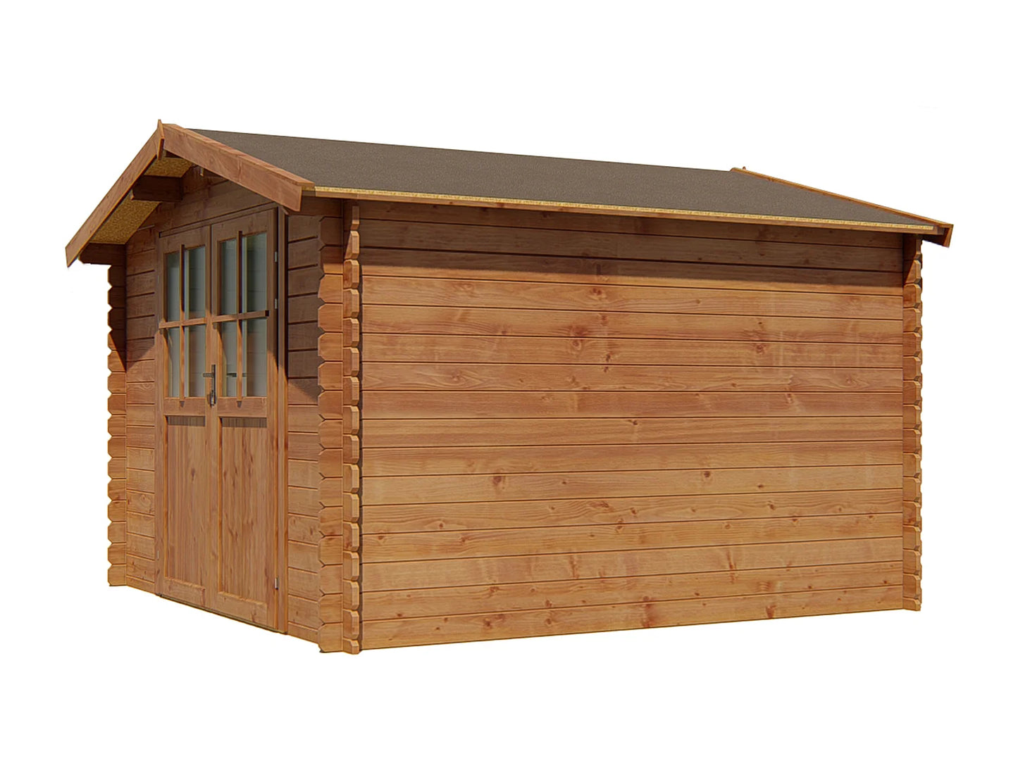 Caseta de jardín de madera tratado con autoclave 9,91 m² de 28 mm de grosor
