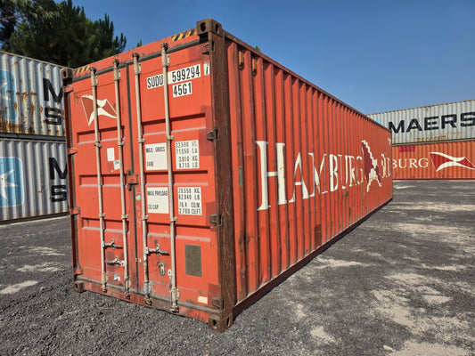 Contentor Marítimo 40 pés (12m) HCK Vermelho – Usado