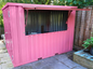 Contenedor de bar plegable de 3 x 2 m - Rosa RAL