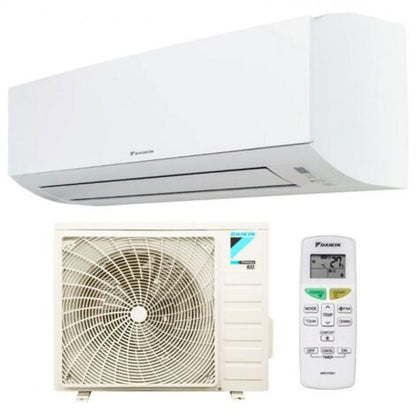 Aire acondicionado DAIKIN Sensira de 12000 BTU y 3,5 kW con refrigerante R32, clasificación energética A++/A+.