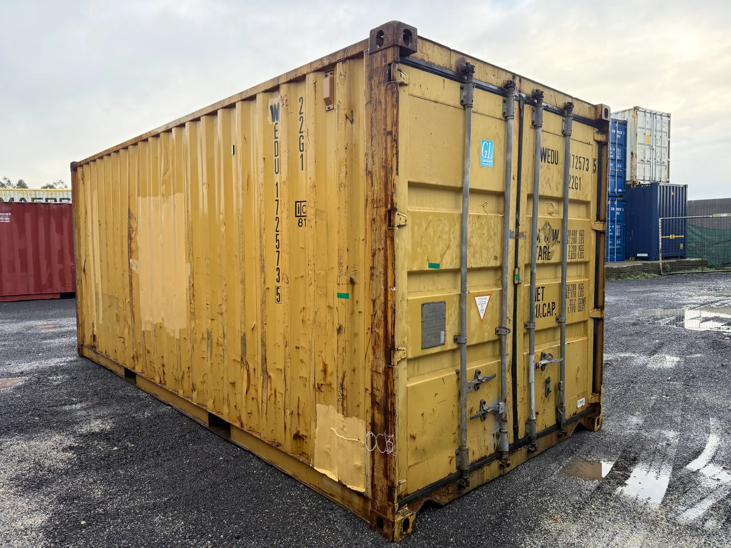 Contentor Marítimo 20 pés (6m) DF Amarelo – Usado