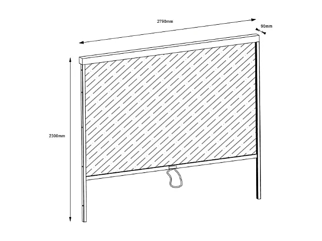 Pérgola bioclimática autoportante de aluminio 12m² con cortina retráctil An.300 cm - Antracita - ALMAFI
