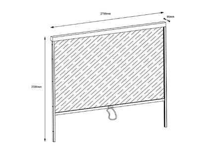 Pérgola bioclimática autoportante de aluminio 12m² con cortina retráctil An.300 cm - Antracita - ALMAFI