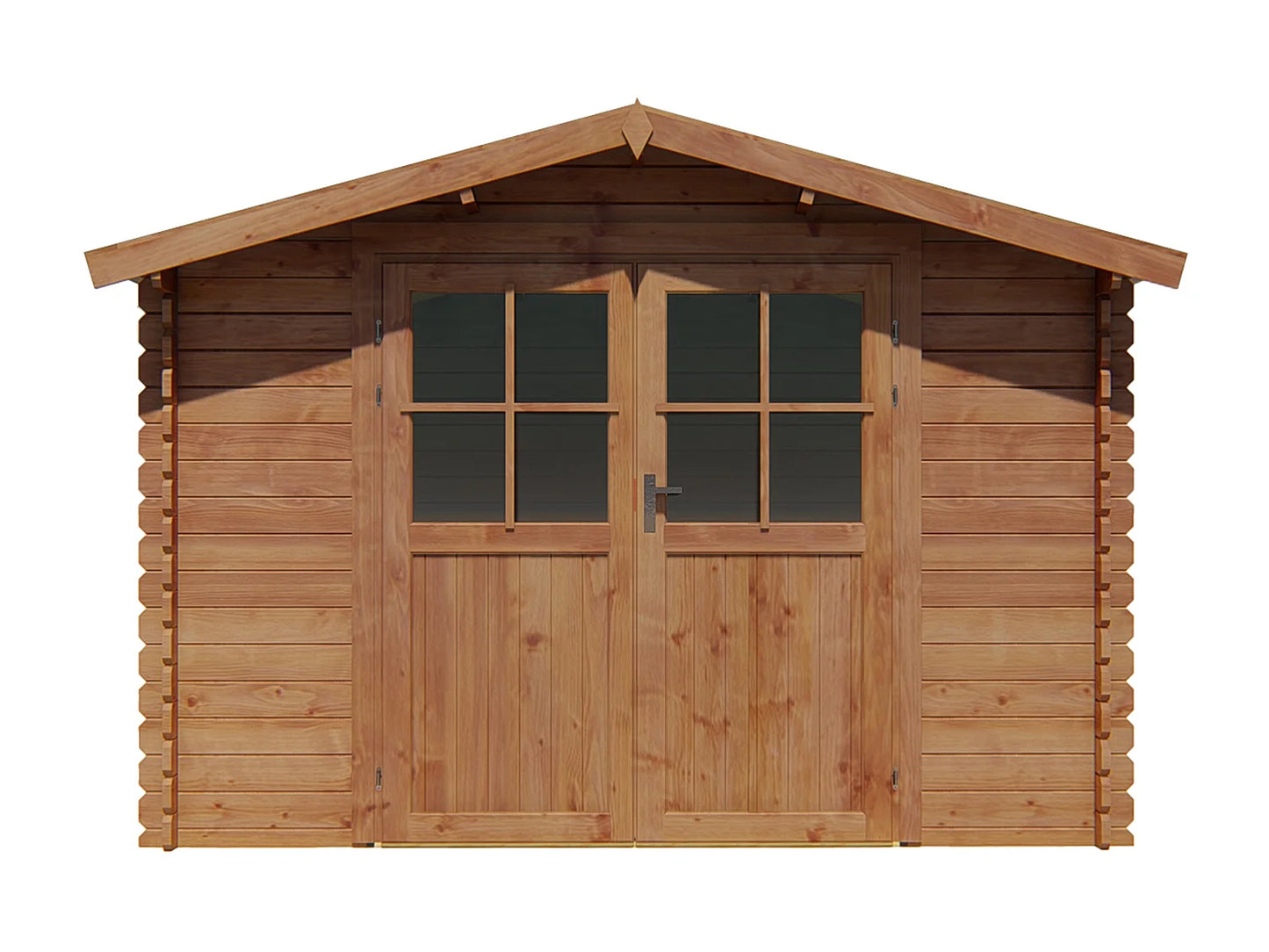 Caseta de jardín de madera tratado con autoclave 9,91 m² de 28 mm de grosor