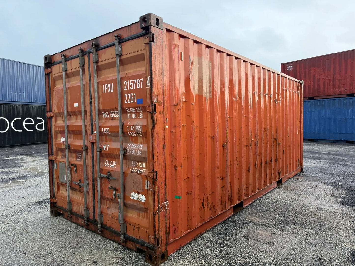 Contentor Marítimo 20 pés (6m) RDV Vermelho – Usado