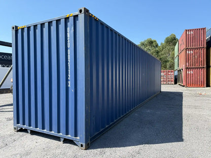 Contentor Marítimo 40 pés (12m) HC Azul – Novo/1Viagem