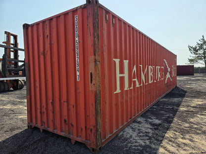 Contentor Marítimo 40 pés (12m) HCK Vermelho – Usado