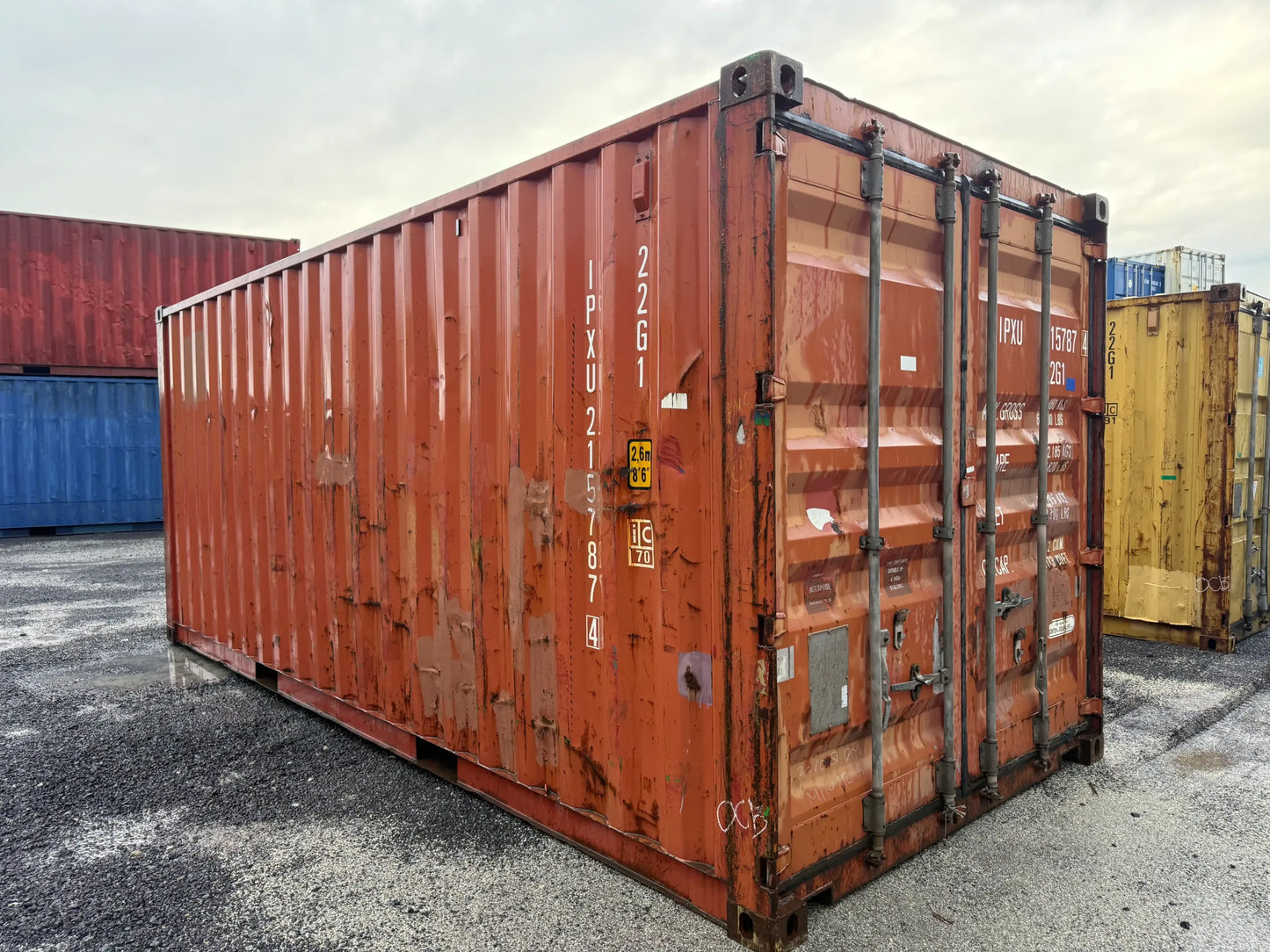 Contentor Marítimo 20 pés (6m) RDV Vermelho – Usado