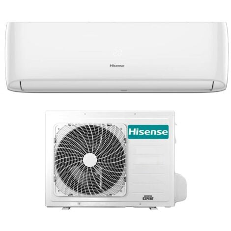 Hisense – Aire acondicionado reversible de 9000 BTU – Wi-Fi integrado – Tecnología DC Inverter – Eficiencia energética A++ – Capacidad de 2,6 kW – Nivel de ruido de 19 dB(A)