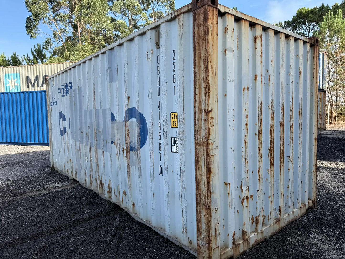 Contentor Marítimo 20 pés (6m) DK Cinza – Usado