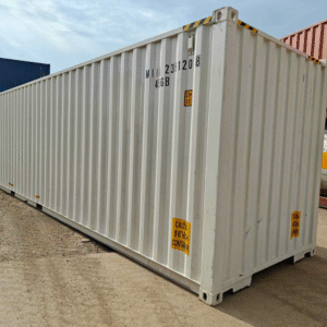 Contenedor High Cube de 40 pies con 4 puertas laterales color beige