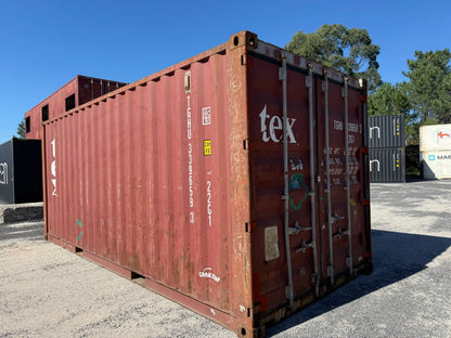 Contentor Marítimo 20 pés (6m) GDV Vermelho – Usado
