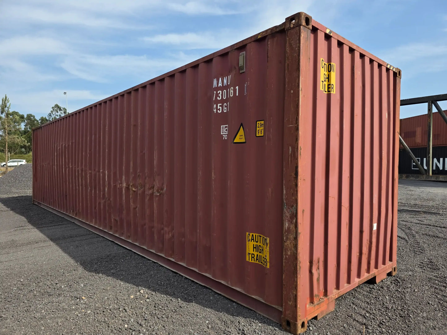 Contentor Marítimo 40 pés (12m) HC Vermelho – Usado