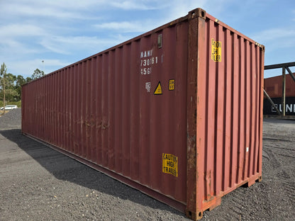 Contentor Marítimo 40 pés (12m) HC Vermelho – Usado