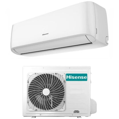 Hisense – Aire acondicionado reversible de 9000 BTU – Wi-Fi integrado – Tecnología DC Inverter – Eficiencia energética A++ – Capacidad de 2,6 kW – Nivel de ruido de 19 dB(A)
