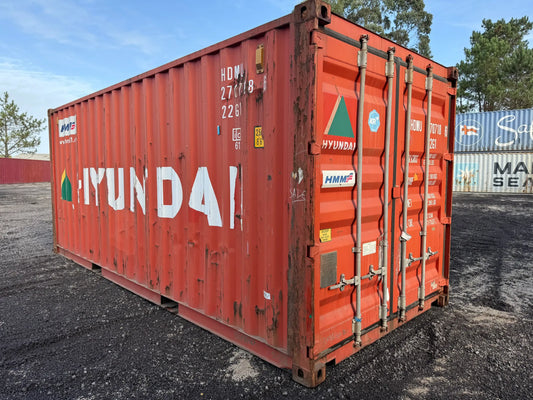 Contentor Marítimo 20 pés (6m) HDV Vermelho – Usado